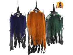 Suspensórios de decoração de Halloween, pacote com 3 enfeites assustadores para festas.