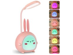 Lámpara de mesa LED plegable para leer, bonita lámpara de mesa para niños o niñas, color rosa navideño de Facpoet