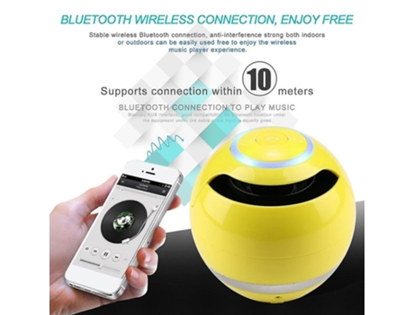 Altavoz Soporte redondo Tarjeta Tf Hi-FiFM Función Mini Audio Bluetooth Altavoz