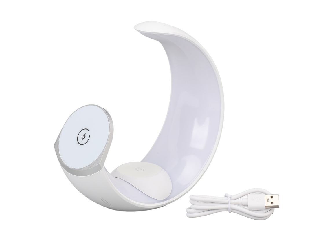 Base De Carga Inalámbrica 4 En 1 Con Luz De Mesa Rgb 15w Carga Rápida Para Dormitorio Sala De Estar Oficina