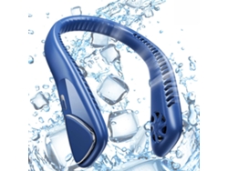 Ventilador Cuello 6000mah Flujo Aire 360º Azul