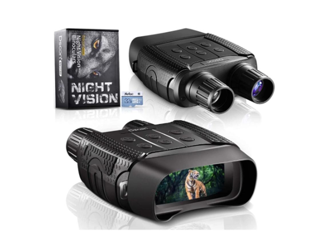 Binoculares de caza 100 Darkness IR Military 2.31 LCD Photo Video 32g TF Card Black Bestvite
