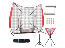 Red de entrenamiento de béisbol de 244 x 211 cm con objetivo, accesorios y estuche Tekmaquinas