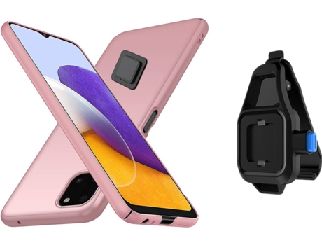 Funda Samsung A22 5G Turtleshell Rígida con Soporte de Cintura Rosa