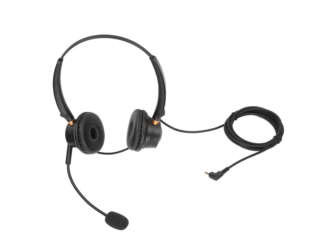Fone De Ouvido Para Centro De Atendimento H600d-2.5 Binaural Com Cancelamento De Ruído Fio 2.5mm