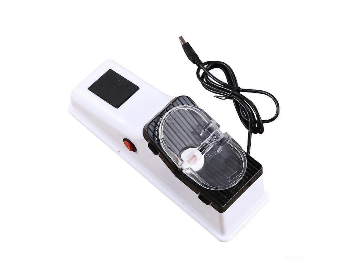 Afilador de cuchillos eléctrico 4 en 1 con cubierta protectora para tijeras y cuchillas de cocina.