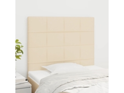 Cabeceros 2 Unidades De Tela Color Crema 90x5x78/88 Cm