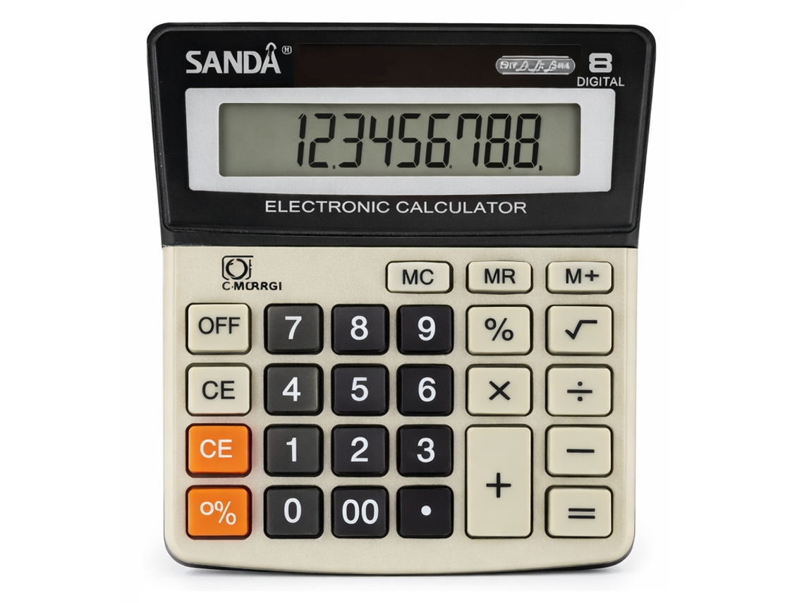 Calculadora De 8 Dígitos Sanda Sd-4404 Cinza + Preto