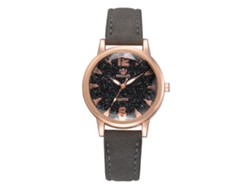 Reloj De Pulsera Para Mujer Con Esfera Redonda Y Correa De Pu - Gris