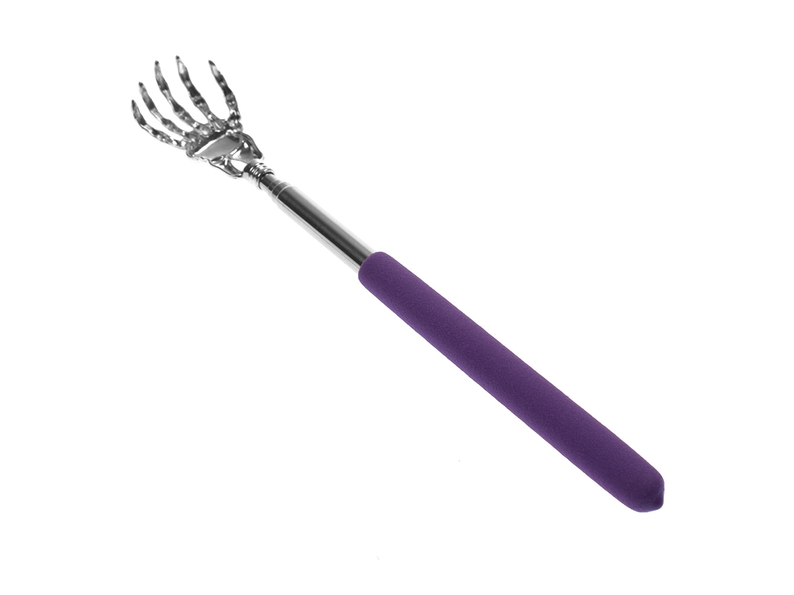 Rascador De Espalda Retráctil De Acero Inoxidable (morado) Para Aliviar La Picazón.