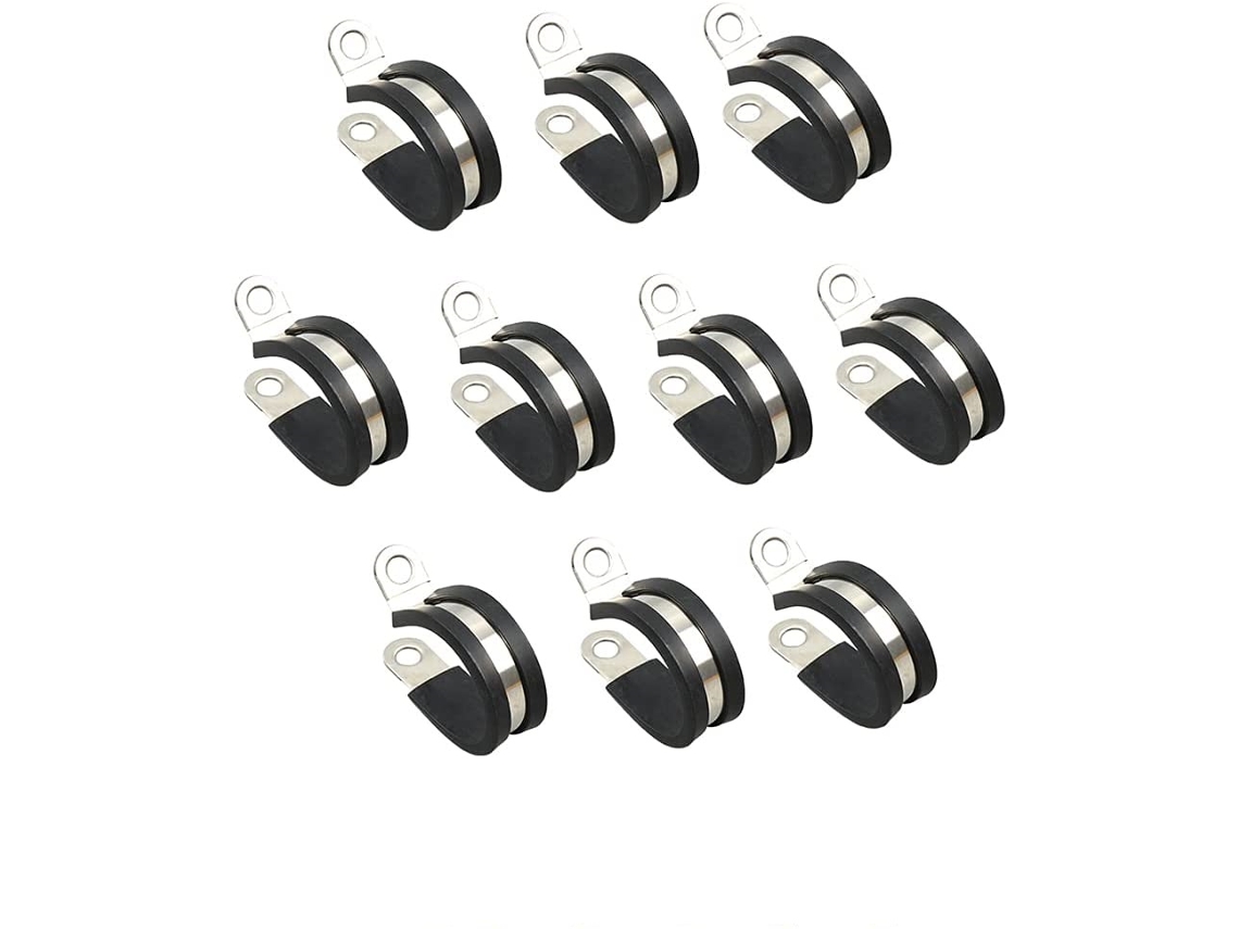 10 Abrazaderas De Cable De Metal Ø30mm, Abrazaderas P Con Inserto Para Cables, Conductos Y Tubos, Resistentes Al Agua Y A La Corrosión