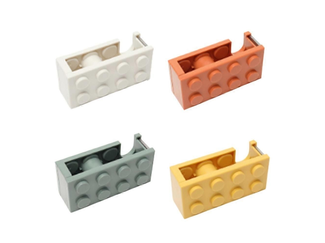 Juego de 4 dispensadores de cinta adhesiva de mesa para envolver regalos, cortar, oficina, hogar, escuela y manualidades GOKOCO
