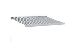 Maison Exclusive - Toldo Retráctil Aluminio Y Tela Antracita Y Blanco 3,5x2,5 M