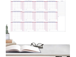 87 x 152 cm, Organizador grande reutilizable para el hogar y la escuela, Calendario de pared borrable en seco