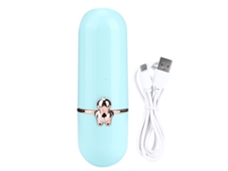 Mini ventilador verde plegable portátil recargable por USB