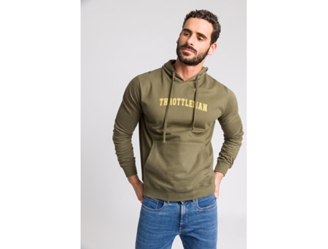 Camiseta de Hombre THROTTLEMAN Capucha Verde (XS)