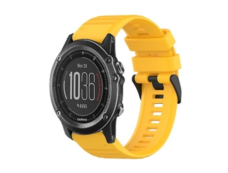 Correa Smartwatch Para Garmin Fenix 3 Zafiro 26Mm Amarillo VENISYMLIS