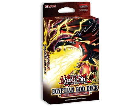 Juego de Cartas KONAMI Egyptian God Deck: Slifer the Sky Dragon (6 años)