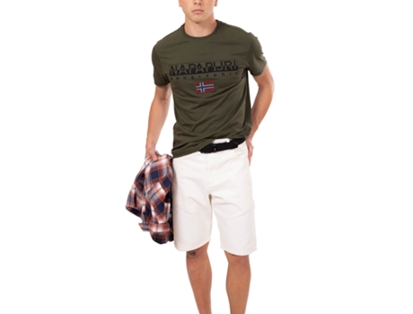 Camiseta de Hombre NAPAPIJRI Verde (M)