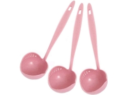 3 Coladeras De Cocina De Plástico Rosa Filtro Para Pasta Verduras Carne Fácil De Limpiar Y Almacenar