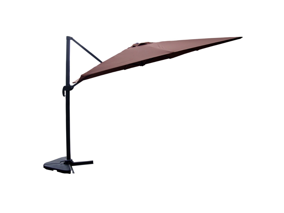 Cesare Sombrilla  Marrón Desplazada Rectangular 3 X 4 M Giratoria 360
