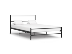 Estructura De Cama Sin Colchón Metal Negro 120x200 Cm