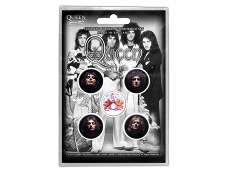 Insignias ROCK OFF Queen Faces