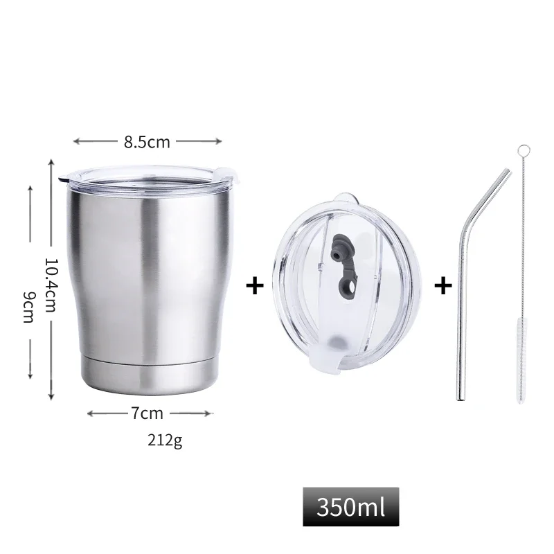Taza De Café De Acero Inoxidable 304 Con Aislamiento Al Vacío (350 Ml), Apta Para Té O Café.