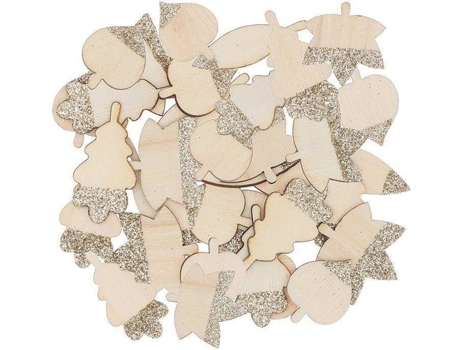 Adorno de Navidad RICO DESIGN 48 siluetas con hojas
