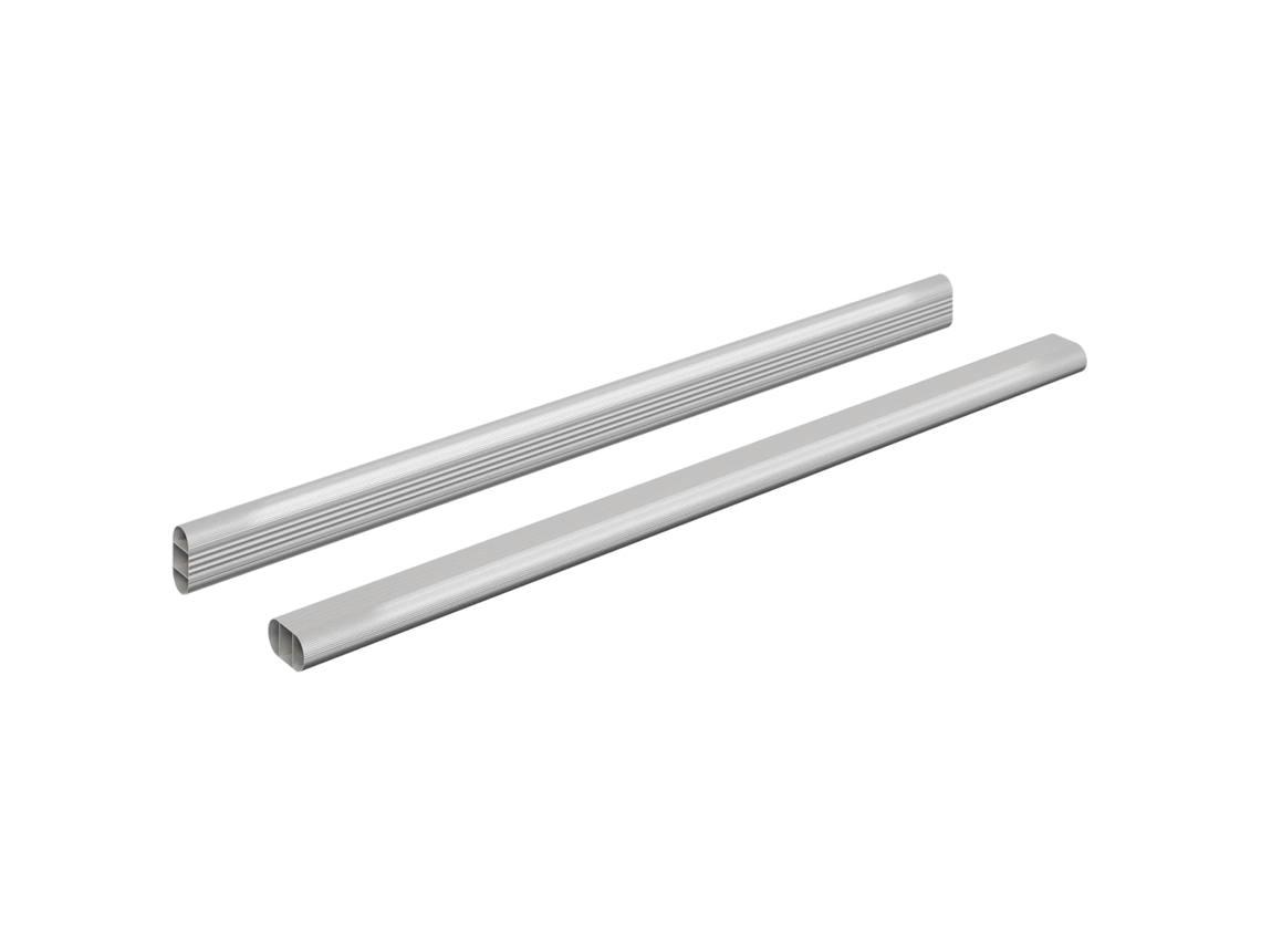 Viga para armario, 2 unidades, color plata, 764 x 15 x 29 mm, aleación de aluminio VIDAXL