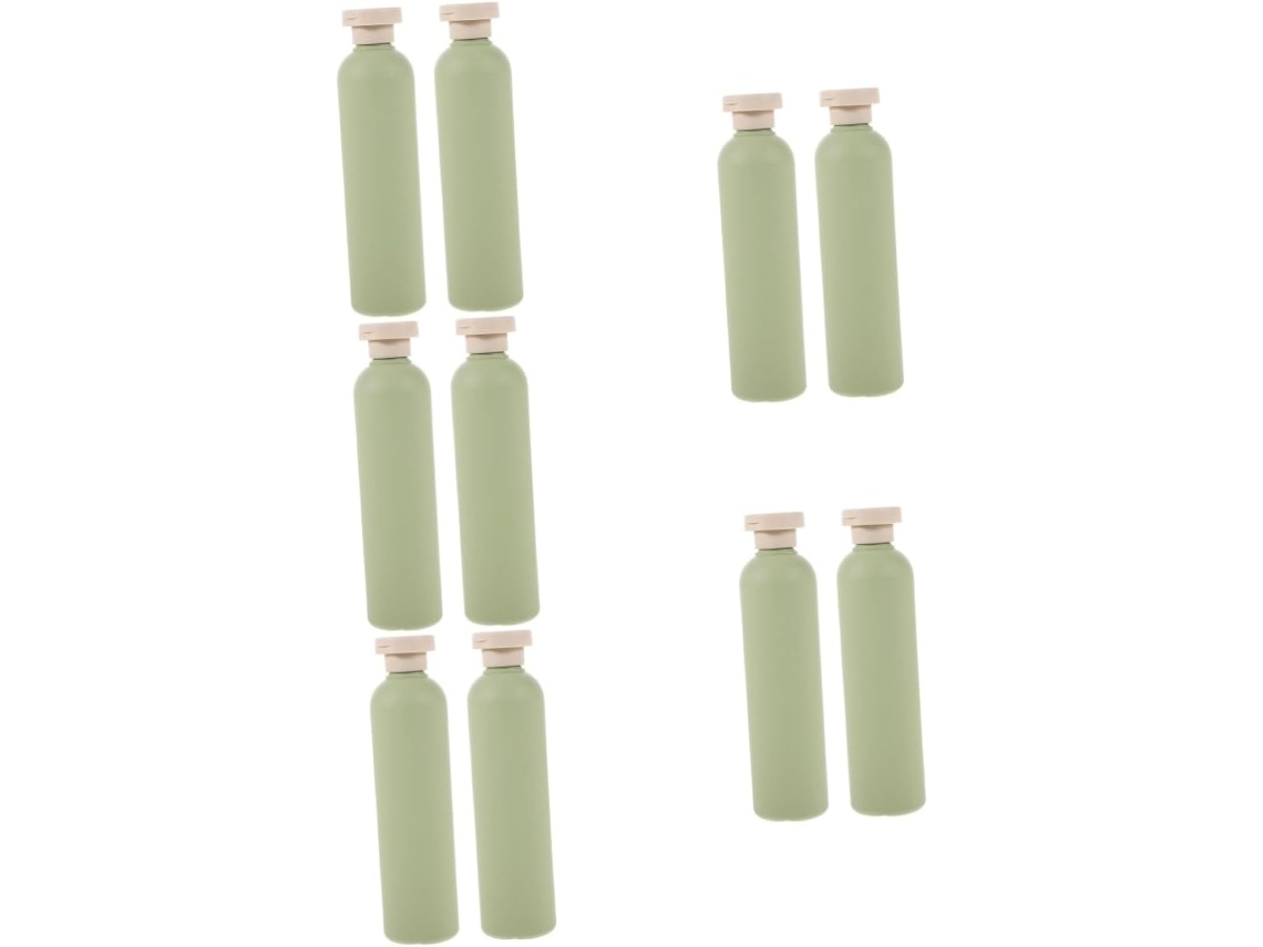 Juego De 5 Frascos De Loción De Viaje Exprimibles, 4 Envases Con Tapas Recargables.