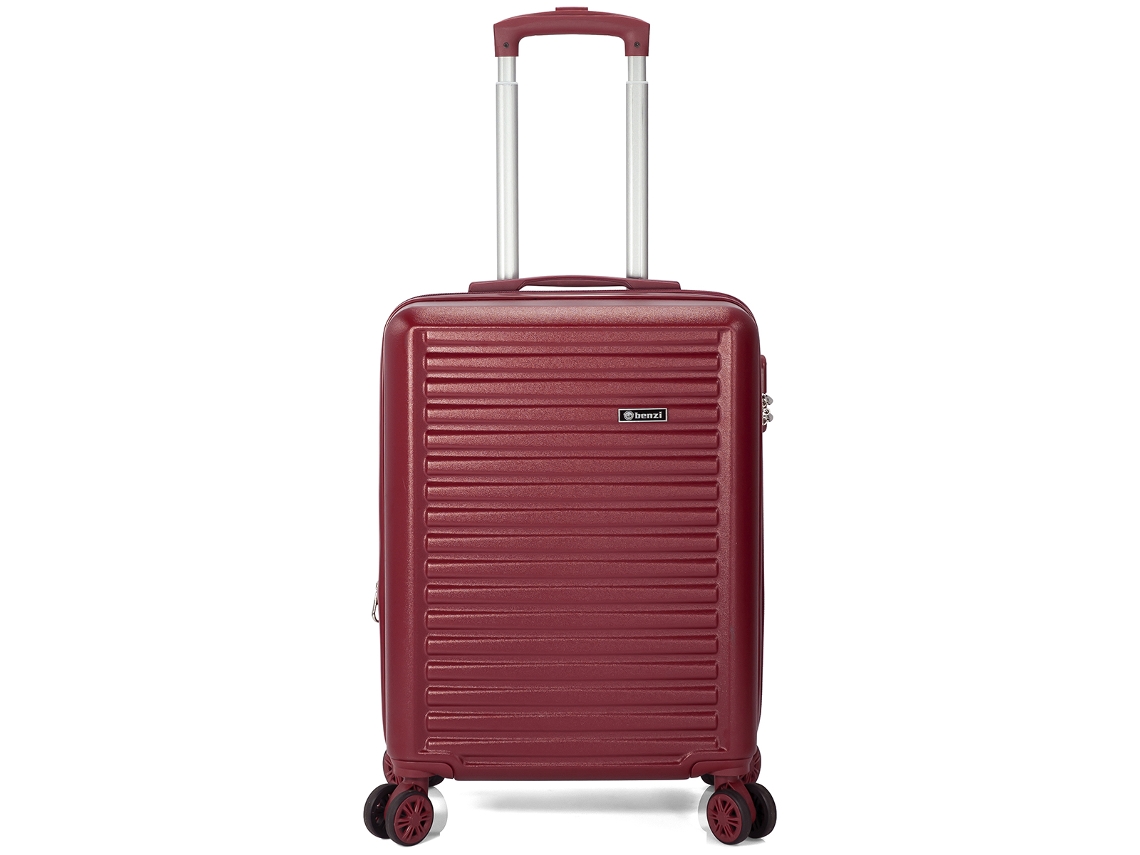 Maleta De Cabina Benzi Bz5845gt-50, Extensible Abs 55 Cm Cabina, 4 Ruedas Dobles, Cerradura De Combinación 3 Dígitos, Granate