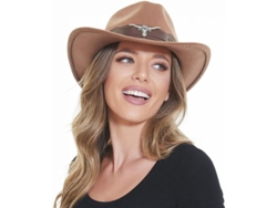2026-sombrero Vaquero Clásico De Ancho Borde Para Hombre Y Mujer Con Cinturón Ajustable Estilo Western Marrón