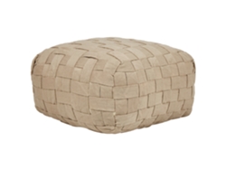 BELIANI Puf Bodla de Material Sintético Crema 50X50X30