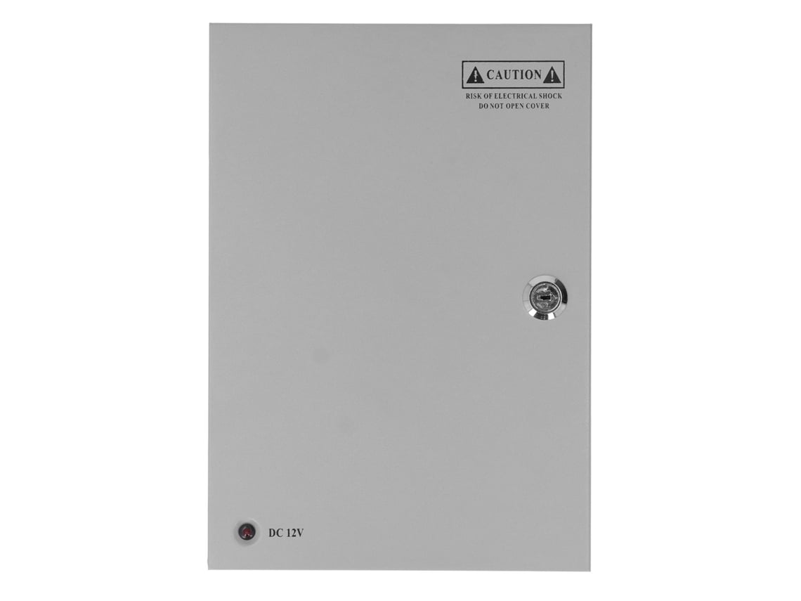 2026dz-fuente De Alimentación Dc 12v 18 Canales Para Cámaras Cctv Con Caja Metálica Y Bloqueo De Plug Ac