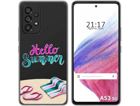 Carcasa para Samsung Galaxy A53 5G TUMUNDOSMARTPHONE Dibujos Transparente Summer Multicolor