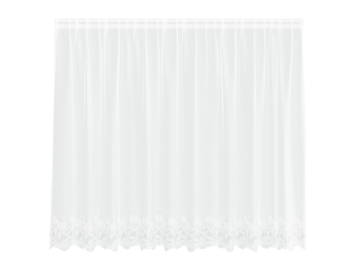 Maison Exclusive - Cortina De Encaje Con Cortinas Floral 180 X 300 Cm Poliéster