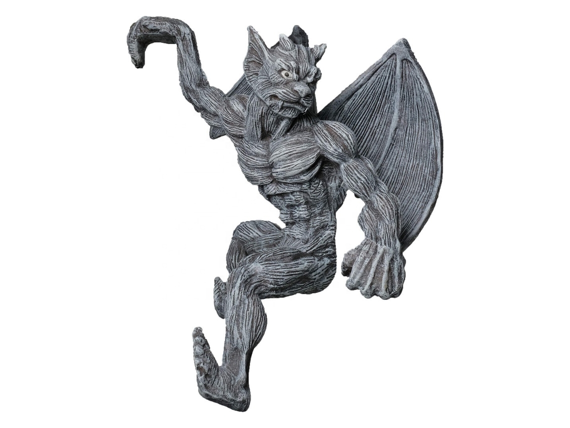 Escultura de resina hecha a mano con decoración de ángel y demonio para un monumento conmemorativo de ángel.