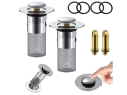 Filtros de drenaje Jortmrd (paquete de 2) con tapón/tapón para fregadero