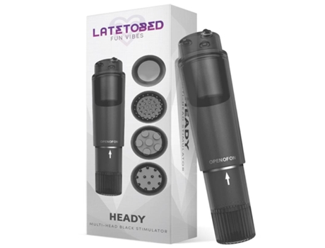 Estimulador Con 4 Cabezales Negro LATETOBED