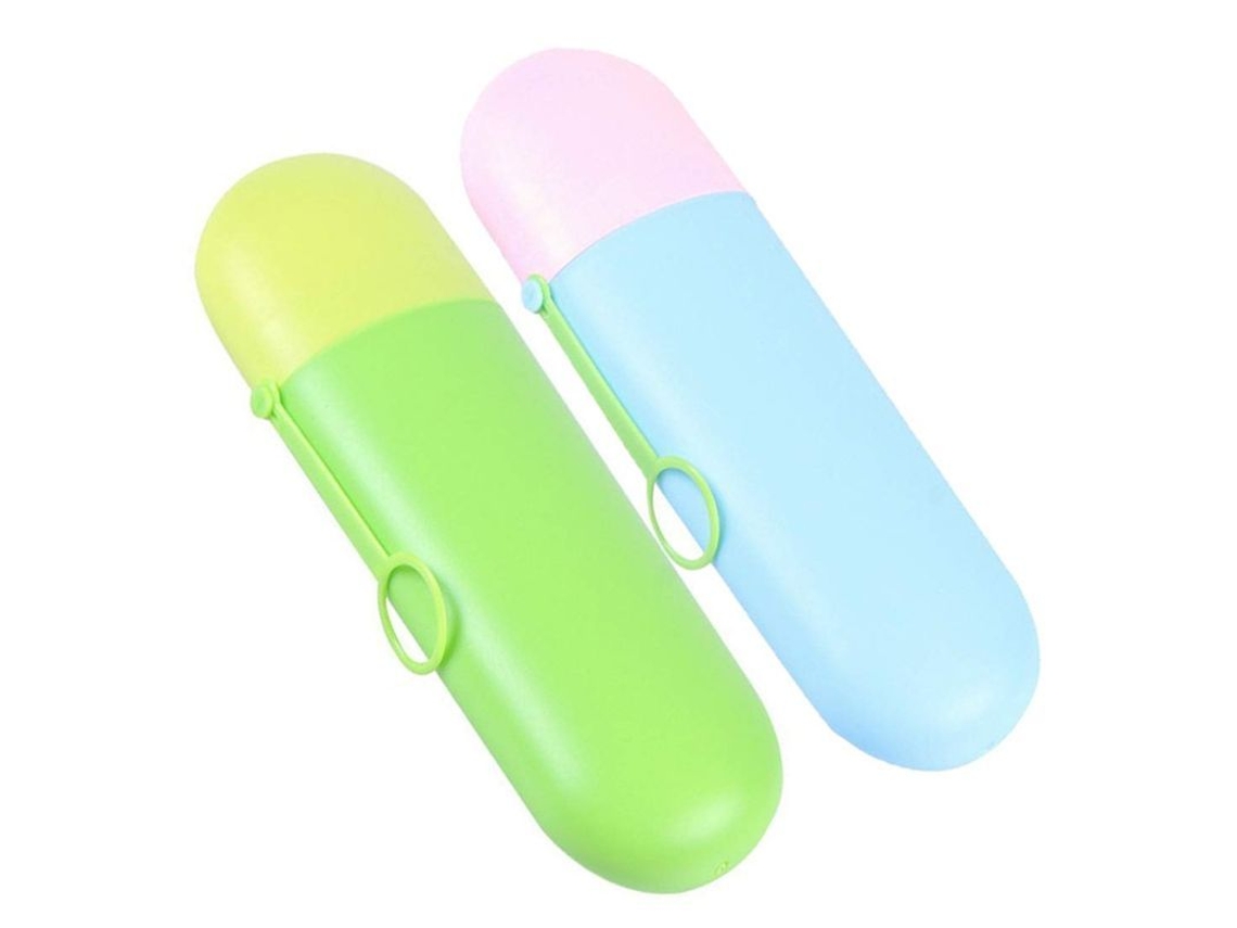 Estuche De Viaje Para Cepillo Y Pasta De Dientes, 2 Piezas, Portátil, Almacenamiento Multifuncional, Material Pp Ecológico.