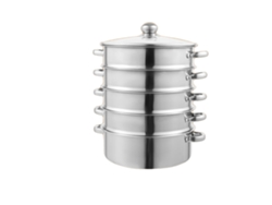 Vaporera de acero inoxidable, 5 niveles, 15 kg/nivel, 35 x 39 cm, lavable a máquina, apta para lavavajillas, OEM