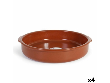 Cazuela AZOFRA Barro cocido 38,5 x 36 x 7,5 cm (4 Unidades)
