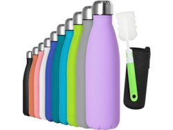 2026-botella De Água De Aço Inoxidável Linjou 500ml Com Isolamento A Vácuo, Roxa, Anti-vazamento, Ecológica
