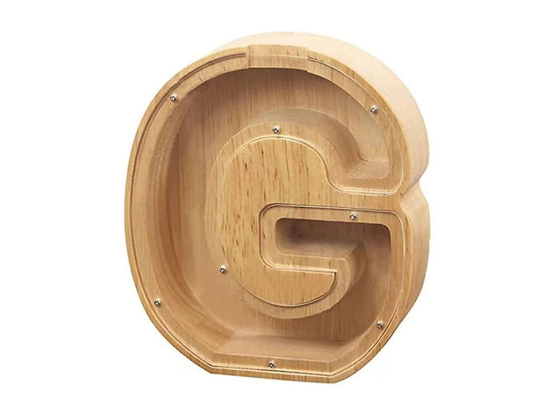 Caja De Ahorros Wooden Letter For Coins 19x21x3.6cm 280g L