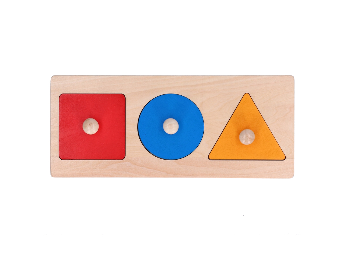 Tablero Geométrico De Madera Para Emparejar Piezas, Ideal Para Niños A Partir De 3 Años.