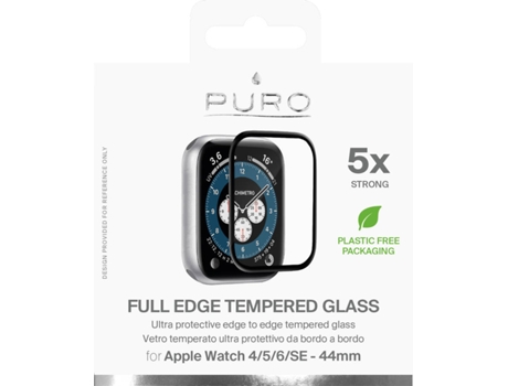 Protector Cristal Templado Apple Watch 4-5-6-SE 44mm PURO