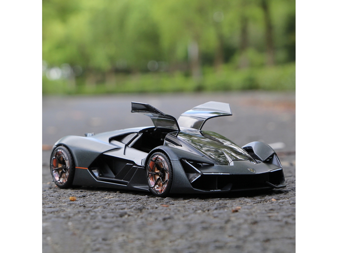 Lamborghini Terzo Millennio 124, deportivo de aleación, modelo estático, juguete coleccionable para adultos Mdug (gris)