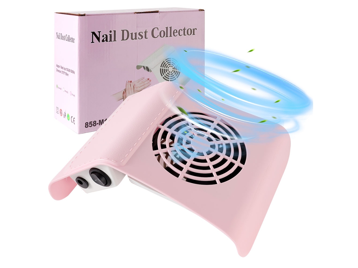 (¡rosa!) Limpiador De Uñas Por Aspiración, Colector De Polvo, Herramienta De Uñas Con Aspiración Silenciosa