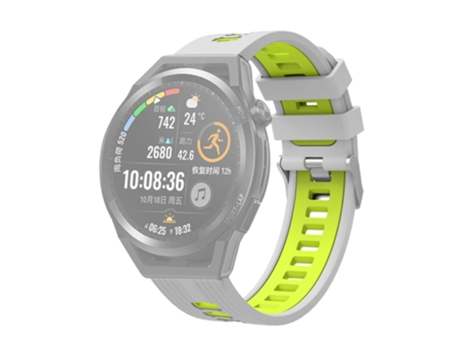 Correa de Silicona bicolor 20mm transpirable ajustable para Samsung Galaxy Watch 5 40mm/44mm/Watch 5 Pro 45mm - gris/verde
